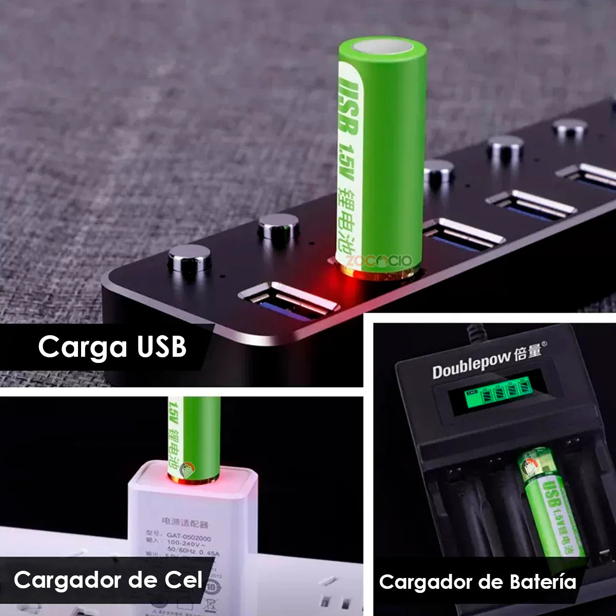 Pilas AA Recargable USB